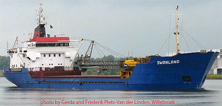 mv SWANLAND, sank 27th Nov 2011